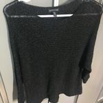 Eileen Fisher Shimmery Black Merino Wool Blouse, XS Photo 1
