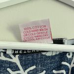 Gretchen Scott Designs Seahorse Print Split Neck Tunic Blue White Size Small Photo 7