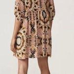 Ba&sh  Cleo V-Neck Mini Dress Size 8 Tie Dye Oversized Ikat Print Boho Casual Photo 1