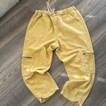 Anthropologie  Pilcro Cottage Utility Pants Yellow Elastic Waist XL Photo 10