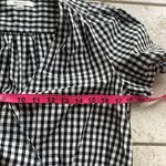 Madewell Short-Sleeve Wrap Top in Gingham Check Photo 11