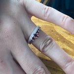 Natural Vermelho Red Garnet Sterling Silver Ring Size 5.75 Photo 3