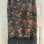 Free People  Floral Pencil‎ Skirt w Lace Trim Photo 3
