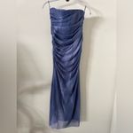 ZARA  Strapless Tulle Tie-Dye Print Dress Photo 8