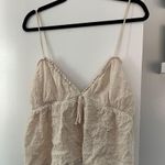 ZARA Cream/nude structured Nelly tank top with a v dive neck Photo 1