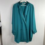 Victoria's Secret Vtg  Sz M Satin Sleep Shirt Gold Label Tuxedo Double Breasted Photo 1