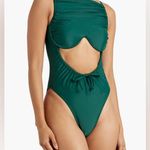 Andrea Iyamah  Tiaca One-Piece Swimsuit in Forest Green Photo 0