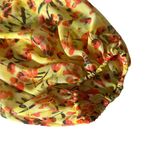 Vince Camuto Floral Blouse Size S Yellow Romantic Feminine Balloon Sleeve Photo 7