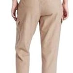 Athleta Farallon Cargo Crop Pants Pull On Drawcord Breathable Silt Taupe Tan 12P Photo 1