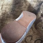 Etienne Aigner  Silver Leather Ballet Flats With Floral Embellishments Photo 5