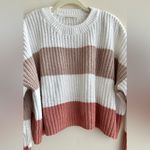 moon & madison Striped Chunky Cropped Knit Sweater Photo 2