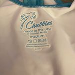 Chubbies 💋 Baby Blue USA One Piece Bathing Suit, Medium Photo 3