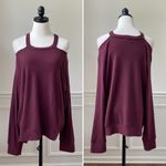 LNA Burgundy Cold Shoulder Super Soft Shirt 2X Photo 1
