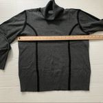 Carmen Marc Valvo Grey Black Turtleneck L Photo 3