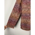 J. Jill Sweater Womens Sz M Colorful Purple Pink Metallic Wool Blend Knit Hippie Size M Photo 1