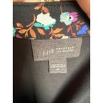 J.Jill Wearever Ditsy Cottage Floral Dress Black Purple Blue Brown Teal M Knit Photo 5