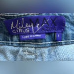 Junior Girls Miley Cyrus + Max Azaria Ripped Distressed Skinny Jeans, Size 1 Blue Photo 6