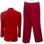 Ralph Lauren VTG 90s  L-RL Green Tag Red Wool Crest Pantsuit Preppy Heritage Med. Photo 1