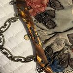 Floral Beaded Bead Purse Handbag With Shoulder Chain Orange And Blue Flower Photo 9