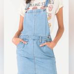 Vivi mini skirt overalls Kancan M light wash casual preppy denim blue one piece Size M Photo 0