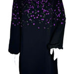 Belle Badgley Mischka Dress Womens 8 Black Purple Geometric Beaded Shift Party Photo 0