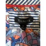 Talbots  Women't Royal Paisley Preppy Classic Button Down Cotton Shirt S M Photo 2