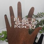 Rose Gold and Crystals Black Girls Rock Double Stretchy Ring Pink Photo 2