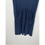 Garnet Hill  Womens Blue T-Shirt Dress Pockets Size XS Stretch Modest Comfort Photo 2