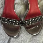 Jeffrey Campbell Vintage by Pewter/Red Ankle Strap 3” Heels Sz 9 Photo 1