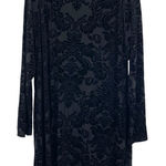 Uncle Frank Anthropologie Black Velvet Long Sleeve Cocktail Holiday Party Dress Photo 0