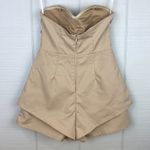 L'ATISTE L’atiste By Amy Beige Strapless Shorts Jumpsuit Romper Sweetheart Neckline 60s Photo 1