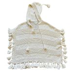 Kate Spade Broome Street Women's Poncho Blouse Top XS Fringe Pom Knit Sweater Photo 0