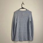 Abercrombie & Fitch Blue Waffle Knit Sweater with Exposed Zipper - Small Photo 2