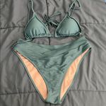 J.Crew Ribbed Green Bikini Size S/M Photo 0