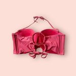 Ymi Nwt Womens size large strapless cupped pushup bright coral bikini top​​​…​ Photo 4
