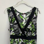 Y2K GREEN AND BLACK AGENDA FLORAL PRINT SHEER TIE BACK TANK TOP Size XL Photo 2