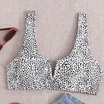 SheIn White and black dot bathing suit top Photo 0