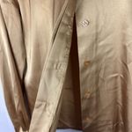 Vintage Dressbarn Gold Satin Long Sleeve Button Down S Photo 3