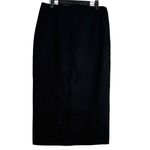 ZARA  Professional Straight Pencil Fitted Midi Stretch Skirt Back Slit L Black Photo 11
