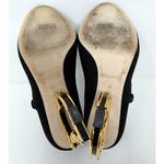 Dolce & Gabbana Mary Jane Pumps Black Baroque DG Logo Heel Size 38 Designer Photo 8