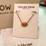 Kendra Scott Yellow Rose by Elisa Etched Vintage Gold Necklace Photo 0