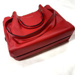 ALEXIS BENDEL RED VEGAN LEATHER GOLD BEAD SATCHEL HANDBAG PURSE Photo 13