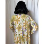 Vintage 60’s unbranded Yellow Floral Maxi Dress & Matching Coat Set medium Photo 4