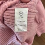 By Timo‎ Womens Top Merino Wool XS Pink Ribbed Stretch Puff Sleeve Soft Sweater Photo 3
