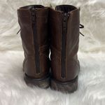 Steve Madden Brown Leather Fame Military Style Boots Fisherman Core B19B Photo 9