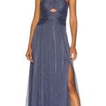 Likely Runa Halter Maxi Gown Night Shadow Blue Womens Size 10 Photo 0
