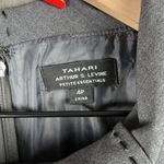 Tahari Arthur S Levine Gray Wide Collar Sheath Dress 4P Short Sleeve Career Photo 4