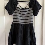 Anthropologie NWT Short Puff Sleeve Square Neck Smocked Mini Dress Photo 2