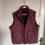 Banana Republic  burgundy purple quilted vest size large Photo 7