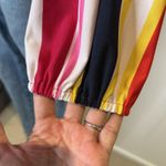 NYGARD Stripe Multicolor Long Sleeve Blouse Red Pink Yellow Size Large Photo 6
